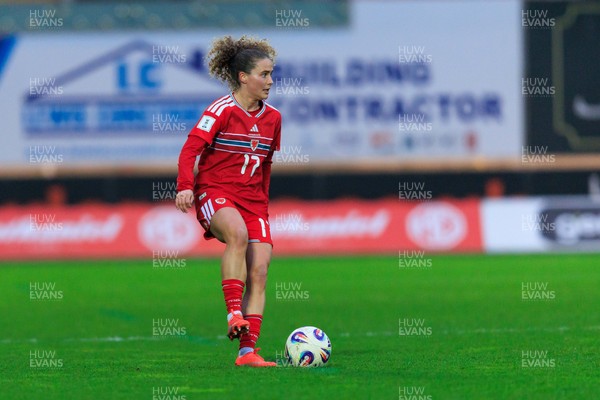 070326 - Wales v Montenegro - 2027 FIFA Women's World Cup Qualifying - Lois Joel of Wales