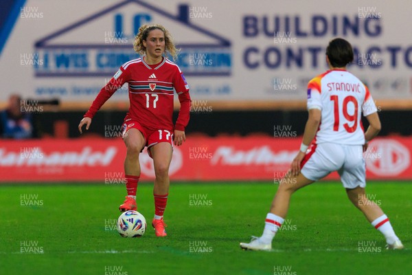 070326 - Wales v Montenegro - 2027 FIFA Women's World Cup Qualifying - Lois Joel of Wales