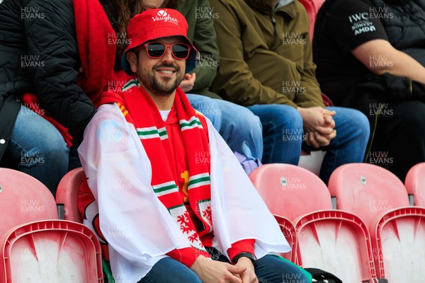 070326 - Wales v Montenegro - 2027 FIFA Women's World Cup Qualifying - Wales fans and supporters