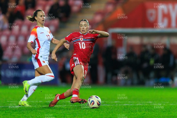 070326 - Wales v Montenegro - 2027 FIFA Women's World Cup Qualifying - Mared Griffiths of Wales on the attack