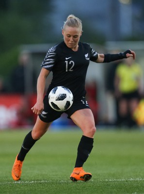 040619 - Wales v New Zealand, Women's International Challenge Match - Betsy Hassett of New Zealand fires a shot at goal