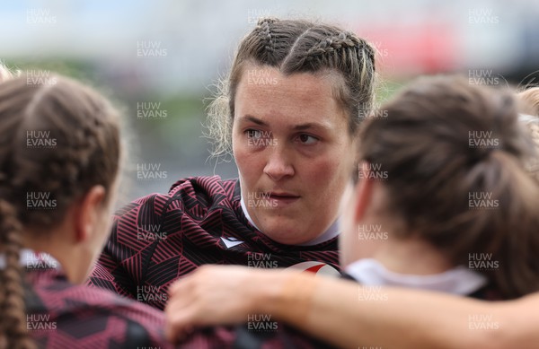 281023 - Wales Women v New Zealand Women, WXV1 - Cerys Hale during warm up