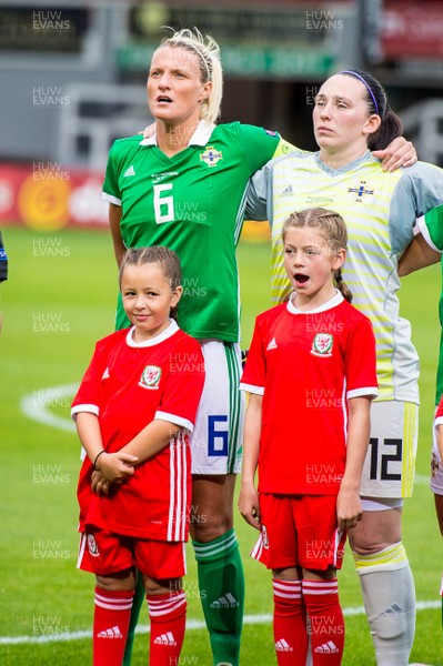 030919 - Wales v Northern Ireland - UEFA Women's Euro Qualifier - Ashley Hutton of  Northern Ireland ahead of kick off