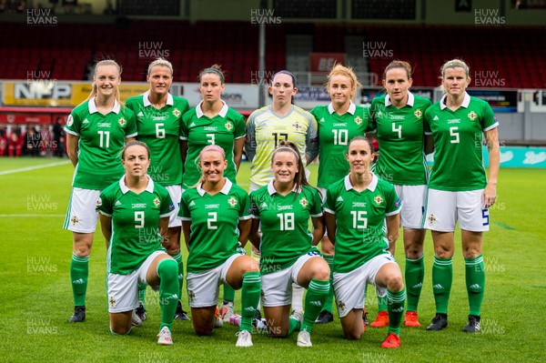 030919 - Wales v Northern Ireland - UEFA Women's Euro Qualifier - Northern Ireland team line up