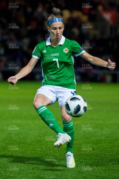 030919 - Wales v Northern Ireland - UEFA Women's Euro Qualifier - Chloe McCarron of Northern Ireland in action 