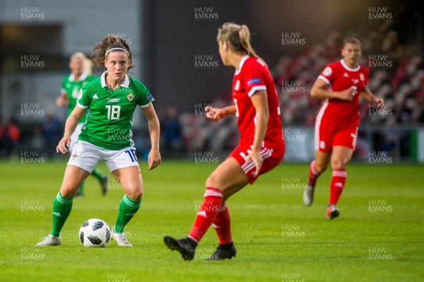 030919 - Wales v Northern Ireland - UEFA Women's Euro Qualifier - Megan Bell of Northern Ireland in action