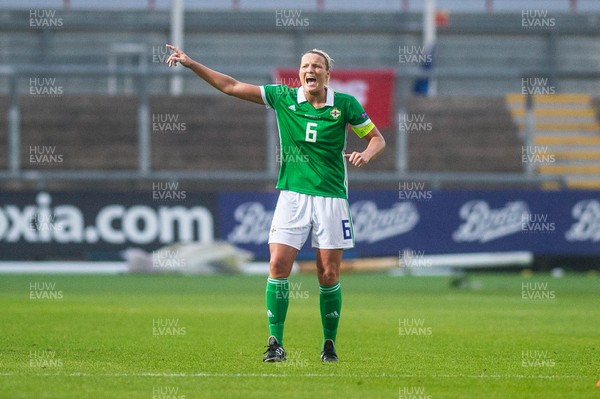 030919 - Wales v Northern Ireland - UEFA Women's Euro Qualifier - Ashley Hutton of Northern Ireland in action  