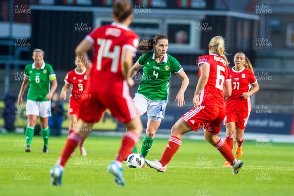 030919 - Wales v Northern Ireland - UEFA Women's Euro Qualifier - Sarah McFadden of Northern Ireland in action 