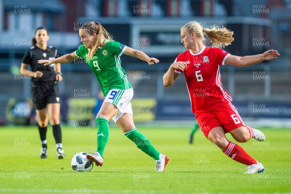 030919 - Wales v Northern Ireland - UEFA Women's Euro Qualifier - Simone Magill of Northern Ireland in action 