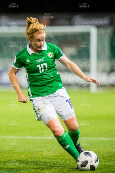 030919 - Wales v Northern Ireland - UEFA Women's Euro Qualifier - Rachel Furnace of Northern Ireland in action