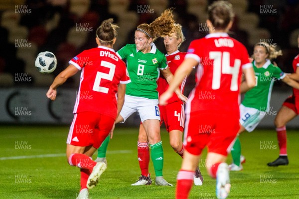 030919 - Wales v Northern Ireland - UEFA Women's Euro Qualifier - Marissa Callaghan of Northern Ireland (8) in action 