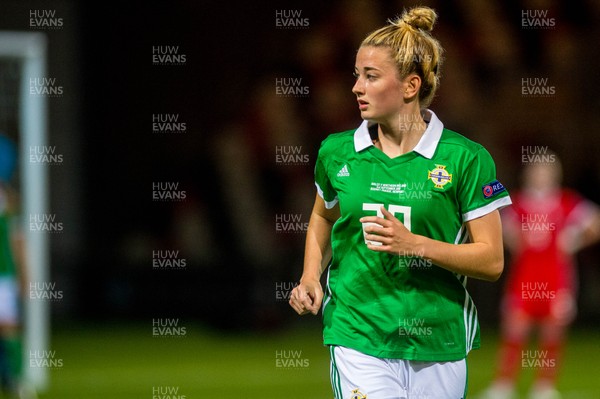 030919 - Wales v Northern Ireland - UEFA Women's Euro Qualifier - Rebecca McKenna of Northern Ireland in action 