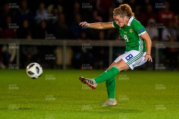 030919 - Wales v Northern Ireland - UEFA Women's Euro Qualifier - Marissa Callaghan of Northern Ireland in action 