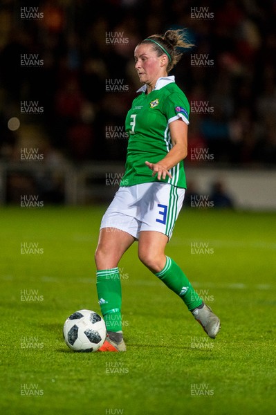 030919 - Wales v Northern Ireland - UEFA Women's Euro Qualifier - Demi Vance of Northern Ireland in action