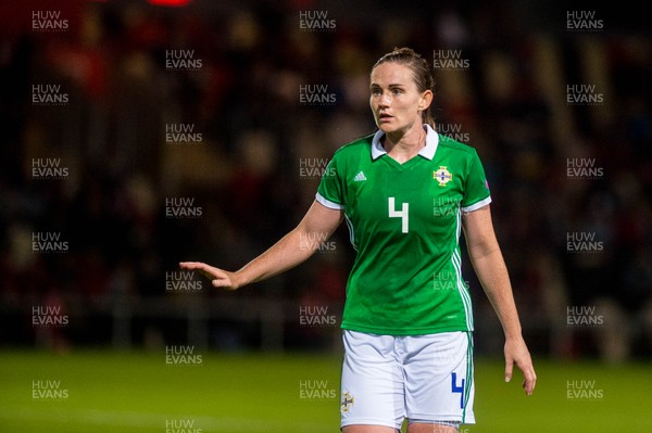 030919 - Wales v Northern Ireland - UEFA Women's Euro Qualifier - Sarah McFadden of Northern Ireland in action