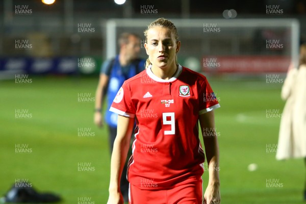 030919 - Wales v Northern Ireland - European Women's Championship - Group Stage -  A dejected Kayleigh Green of Wales leaves the field after the final whistle