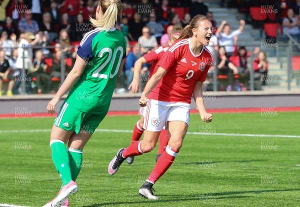 070417 - Wales Women v Northern Ireland Women, International Friendly  - Kayleigh Green of Wales celebrates after scoring goal