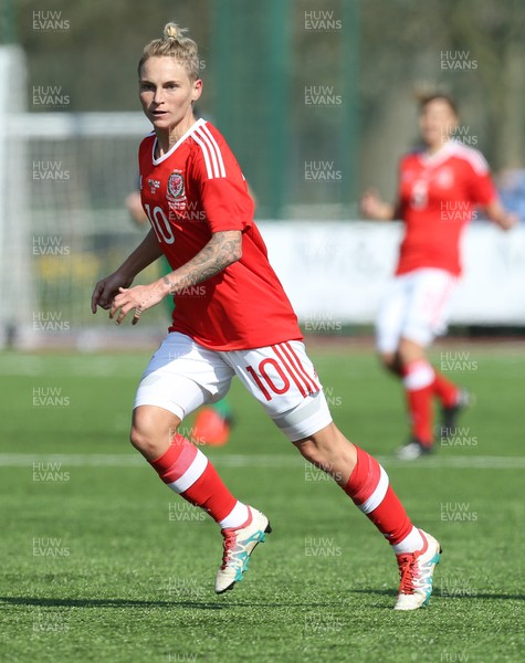 070417 - Wales Women v Northern Ireland Women, International Friendly  - Jessica Fishlock of Wales