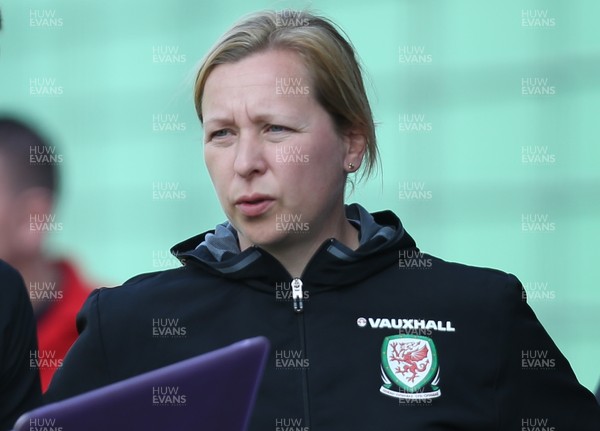 070417 - Wales Women v Northern Ireland Women, International Friendly  - Wales head coach Jayne Ludlow