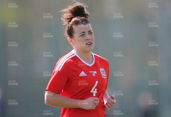 070417 - Wales Women v Northern Ireland Women, International Friendly  - Angharad James of Wales