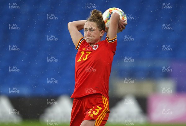 271020 - Wales Women v Norway Women - European Championship Qualifier - Rachel Rowe of Wales