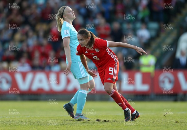 120618 - Wales Women v Russia Women - FIFA Women's World Cup Qualifying Round - Kayleigh Green of Wales celebrates scoring her second goal