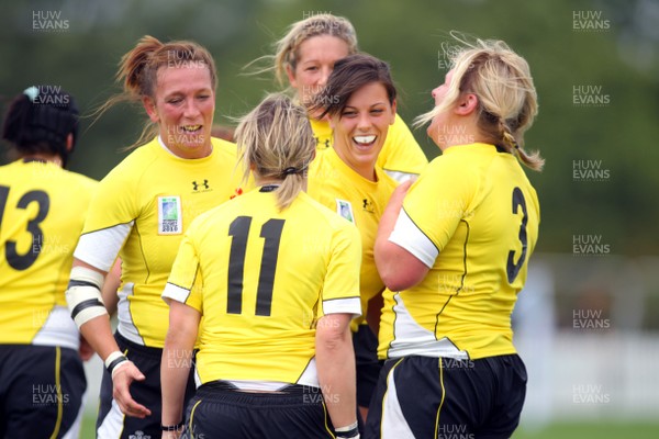  Huw Evans Agency 2010 - Wales' celebrate Mared Evans (11) 1st  try Wales v South Africa  - Women's  Rugby World Cup - (9th Place Play-Off)Surrey Sports Park - 05/09/2010 - All rights reserved