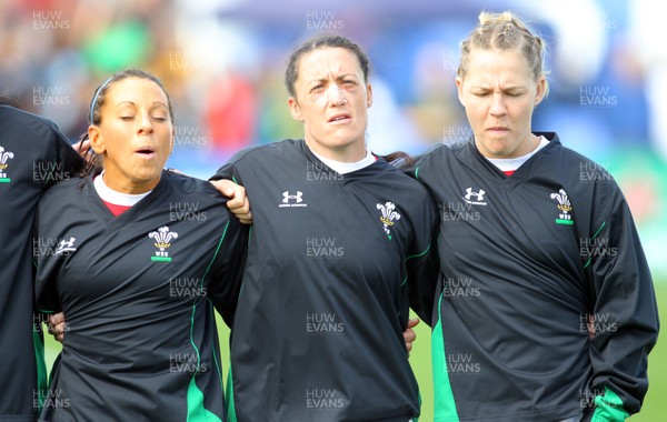  Huw Evans Agency 2010 - Wales' Mellissa Berry centre sporting broken nose and black eyes after the first WRWC game - with Non Evans (L) & Jamie Kift (capt) Wales v South Africa  - Women's  Rugby World Cup - Surrey Sports Park - 24/08/2010 - All rights reserved