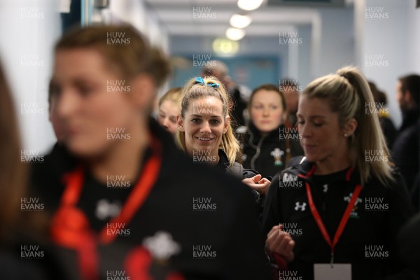 020218 - Wales Women v Scotland Women - 6 Nations - Kerin Lake arrives at the ground