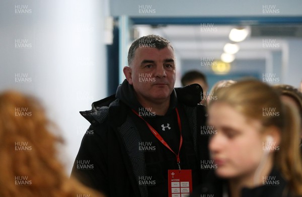 020218 - Wales Women v Scotland Women - 6 Nations - Head Coach Rowland Phillips arrives at the ground