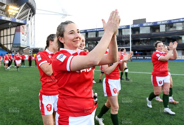 020422 - Wales Women v Scotland Women - TikTok Women’s Six Nations - Elinor Snowsill of Wales at the end of the game