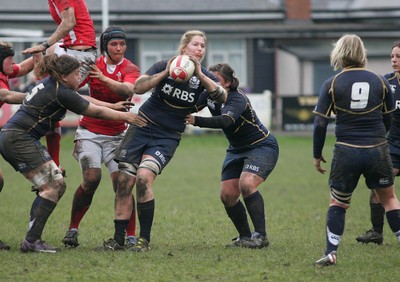 120212 Wales v Scotland - Womens 6 Nations rugby -  Scotland's Lindsay Wheeler claims lineout ball 