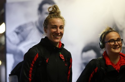 131121 - Wales Women v South Africa Women - Autumn Internationals - Bethan Dainton of Wales arrives