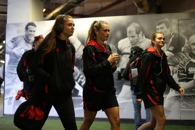 131121 - Wales Women v South Africa Women - Autumn Internationals - Megan Webb of Wales arrives