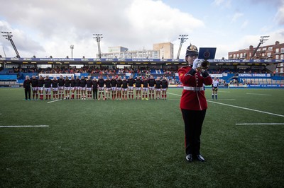 131121 - Wales Women v South Africa Women - Autumn Internationals - The last post is played