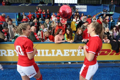 131121 - Wales Women v South Africa Women - Autumn Internationals - Elinor Snowsill and Hannah Jones of Wales