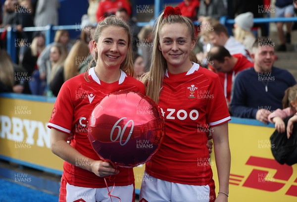 131121 - Wales Women v South Africa Women - Autumn Internationals - Elinor Snowsill and Hannah Jones of Wales