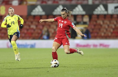 250225 - Wales v Sweden - UEFA Women's Nations League - Ella Powell of Wales