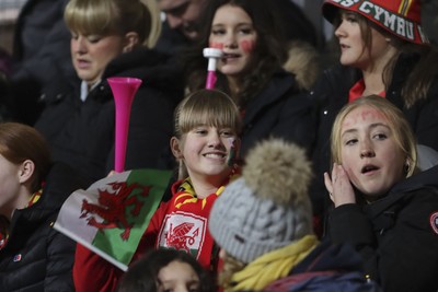 250225 - Wales v Sweden - UEFA Women's Nations League - Fans