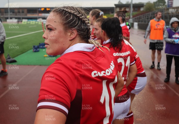 300923 - Wales Women v USA Women, International Test Match - Kelsey Jones of Wales at the end of the match