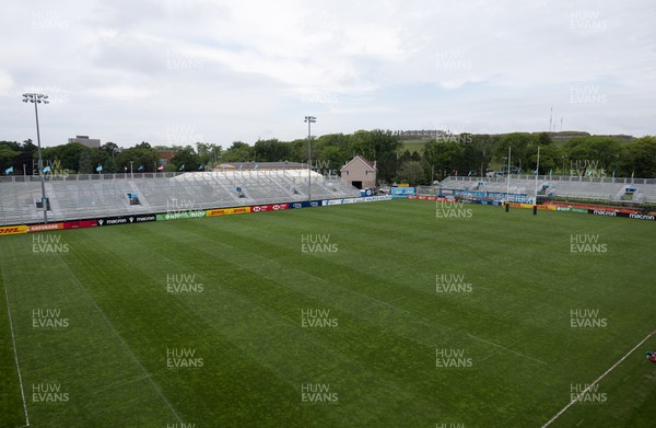 260822 - Wales Women Walkthrough - A general view of The Wanderers Ground in Halifax where Canada Women will take on Wales Women