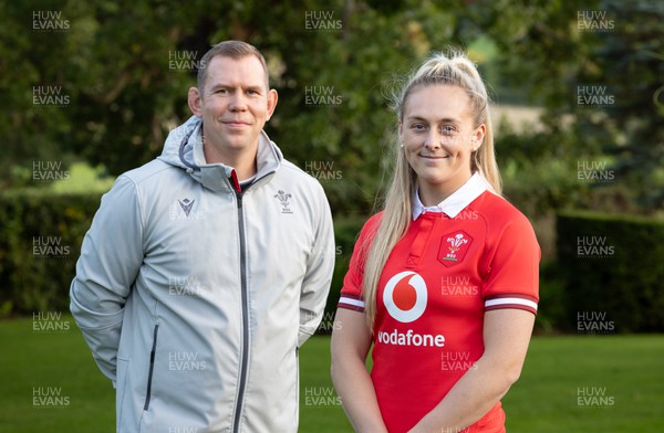 011023 - Wales Women head coach Ioan Cunningham and captain Hannah Jones, as the Wales squad for their WXV1 matches is announced