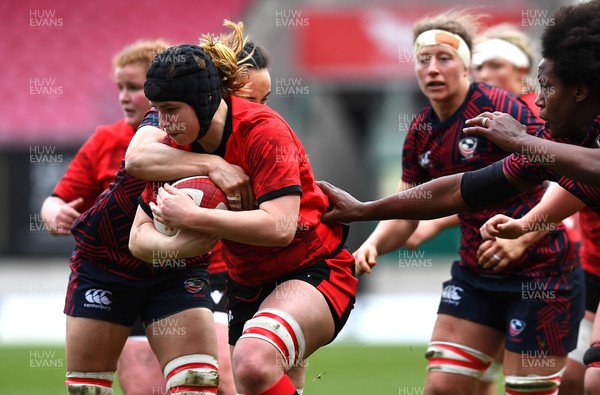 120322 - Wales Women XV v USA Falcons - Beth Lewis of Wales