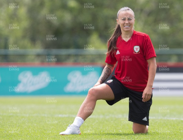 030619 - Wales Women's Football Squad Training Session - Wales' Natasha Harding during training session ahead of the Friendly International against New Zealand 