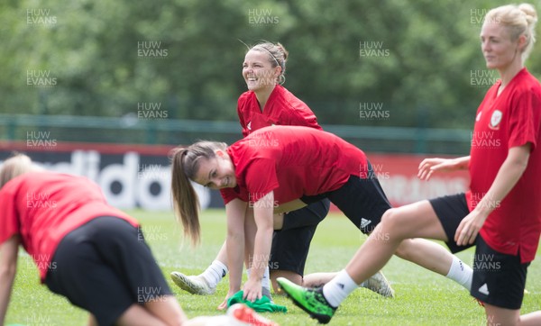030619 - Wales Women's Football Squad Training Session - Members of the Wales Women's Football squad during training session ahead of their Friendly International against New Zealand