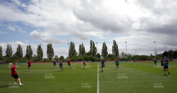 030619 - Wales Women's Football Squad Training Session - Members of the Wales Women's Football squad during training session ahead of their Friendly International against New Zealand