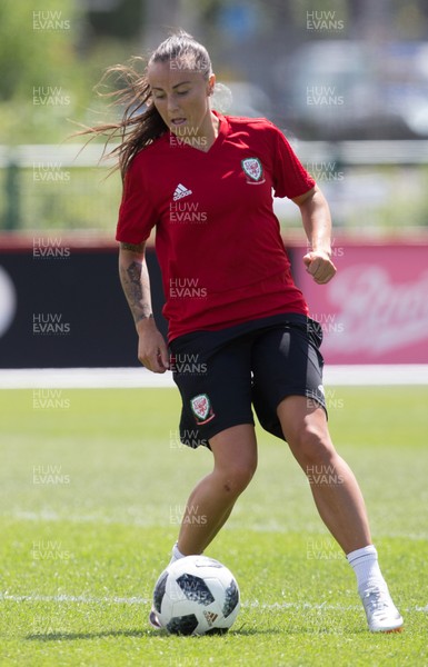 030619 - Wales Women's Football Squad Training Session - Wales' Natasha harding training session ahead of their Friendly International against New Zealand