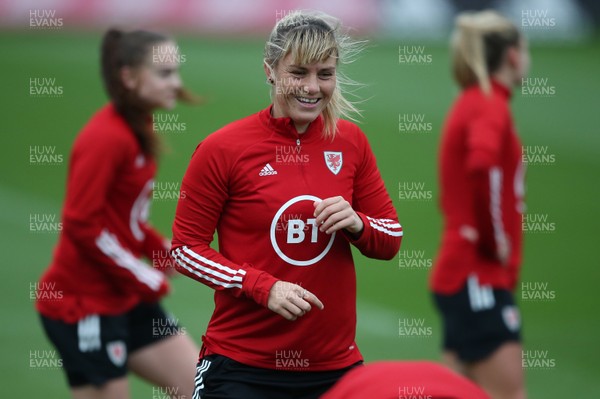 301120 - Wales Women Football Training - Gemma Evans during training