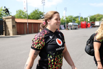 260626 - Wales Womens Rugby Captains Run at Twickenham ahead of their game against the Barbarians tomorrow - Maisie Davies