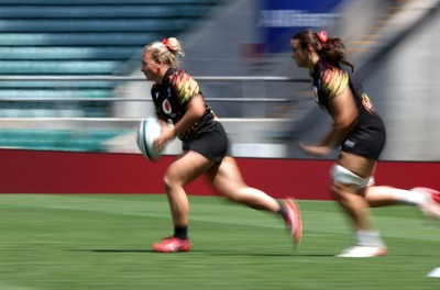 260626 - Wales Womens Rugby Captains Run at Twickenham ahead of their game against the Barbarians tomorrow - Molly Reardon